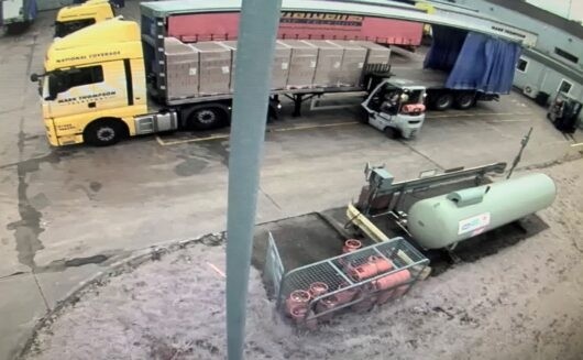 Pcitured: A still taken from CCTV footage of Kingland Drinks Ltd's depot