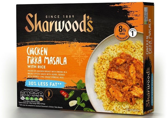 Low fat and low sugar meals have been launched under the Sharwoods brand