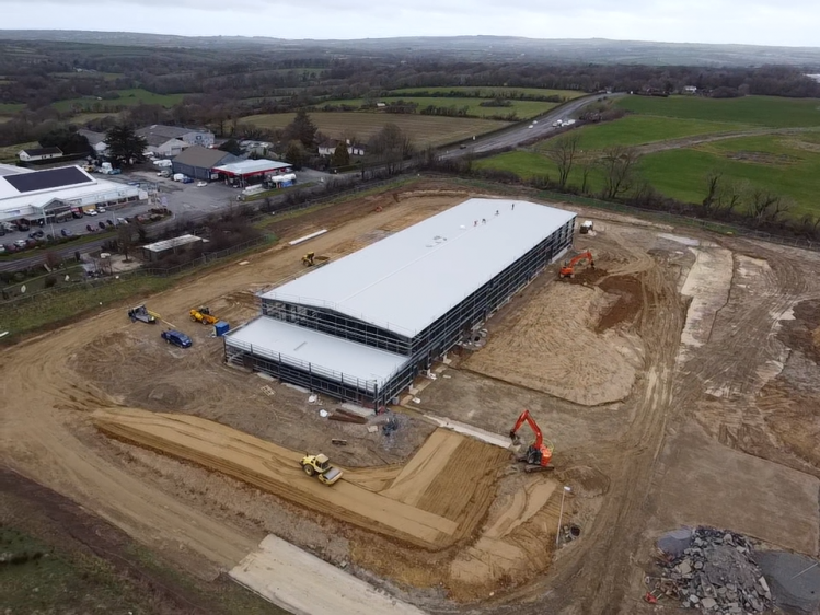 Construction is underway at Pembrokeshire Creamery's new milk processing facility 