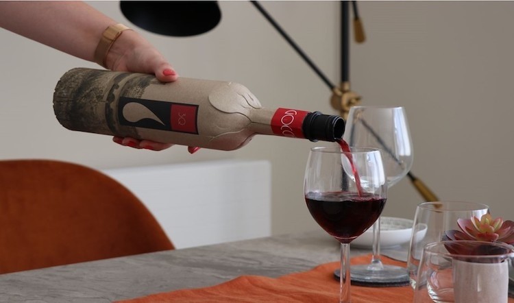 The bottle is made from 94% recycled paperboard