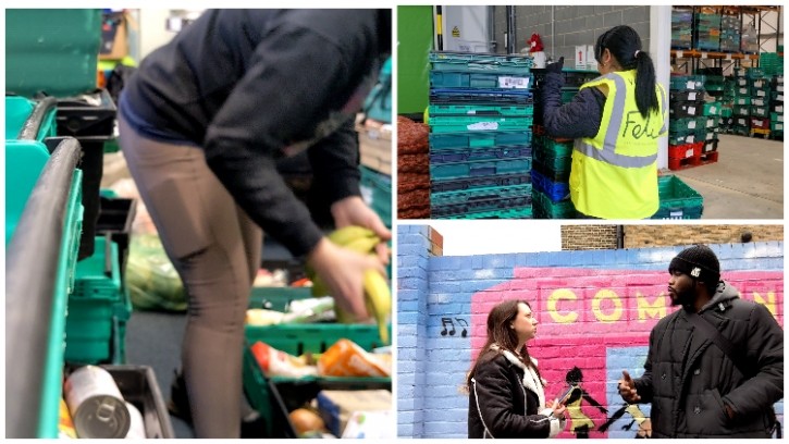Bethan Grylls visiting the Felix Project and Bruce Grove Youth Centre which relies on the distributions of the charity to help feed its vulnerable families and individuals within its community