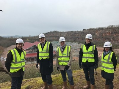 From left to right: James Kemp, TSL Projects senior project manager, RBS director (food and drink) Roy Bawden, RBSA associate director Foster Macintosh, Bigham's Ltd chairman Charlie Bigham, Asset Finance lombard relationship manager Yvonne Miller