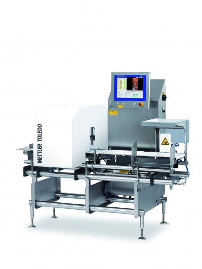 Compact inspection system for weight and labels