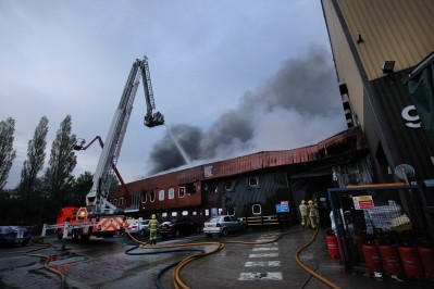 Firefighters battled the blaze at Total Polyfilm in the early hours of this morning.