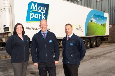 Moy Park hr business partner Angie Posey, general manager Colin Grubb and factory manager James Colley