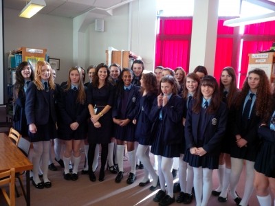 Caroline Ratcliffe met with students from Sacred Heart of Mary School to encourage them to consider a career in the food industry 