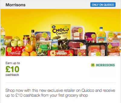 Morrisons will give cash rewards to new customers