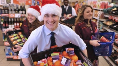 Happy Cashmas: shoppers are expected to spend £6.5bn at supermarkets in the fortnight before Christmas