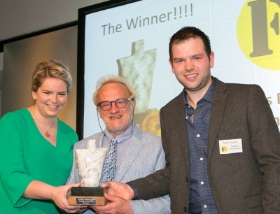 Left to right: Laura McGowan, Antony Worrall Thompson and Nick Voakes at the awards