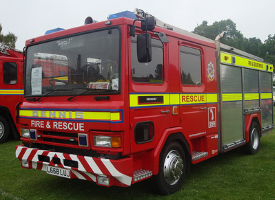 Three fire engines were called to the site