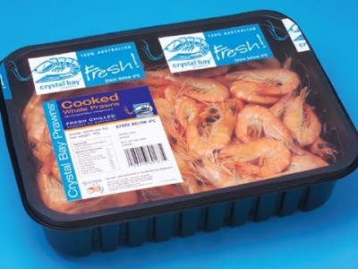 Seafood packing trays that extend product shelf-life
