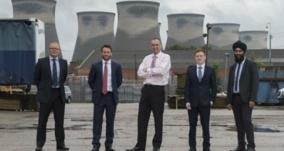 Those behind the new Ferrybridge packaging warehouse, including Steven Jones, Eddisons (second from left) and Wayne Weatherhead, Taylor Davis (third from left)