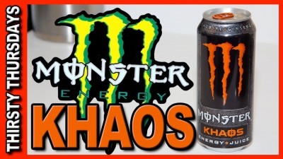 Monster Khaos Energy + Juice was cited as an energy drink containing less sugar