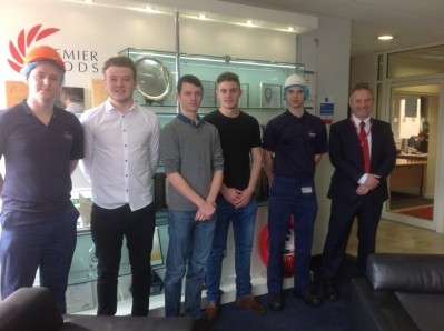 Apprentices from Premier Foods with Mann 