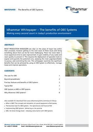 Benefits of OEE systems