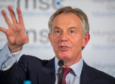 Tony Blair urged voters to 'think of the chaos' produced by the possibility of the UK quitting the EU 