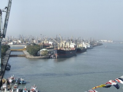 Mumbai docks, where UK food manufacturers' products have been held 