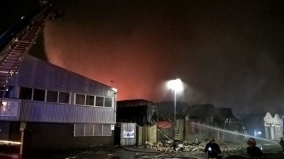 The blaze led to the collapse of the industrial bakery unit