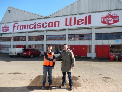 FMA project engineer Thomas Barmer (left), with Franciscan Well head brewer Chris Cook