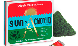 Green algae: Sun Chlorella is available in tablet, granule and liquid form