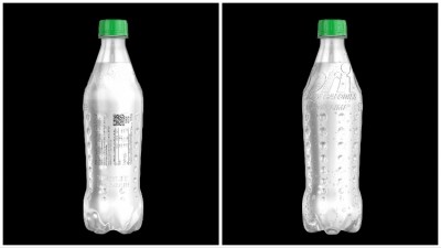 New Sprite label-less trial bottle