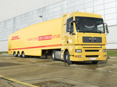 DHL has invested in greener teardrop trailers