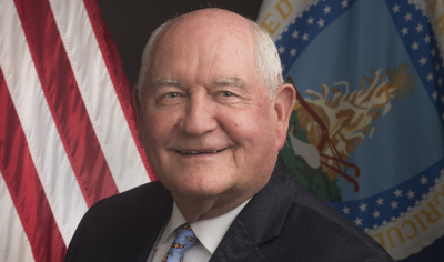 US farm boss Sonny Perdue is visiting Europe in a bid to ‘lift trade barriers to US exports’