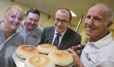 Ortons Bakery has been sold to its former manager. Left to right: Catherine Parker, Gary Parker, Jonathon Priestly and Don Orton