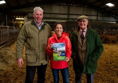 Bob Prentice of Downfield Farms (left), minister for rural affairs and the natural environment Marie Goujon, and chairman of the Scottish Venison Partnership Bill Bewsher