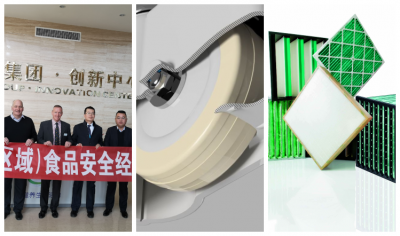 Food safety in China, hygienic wheels and air filters feature in this round-up