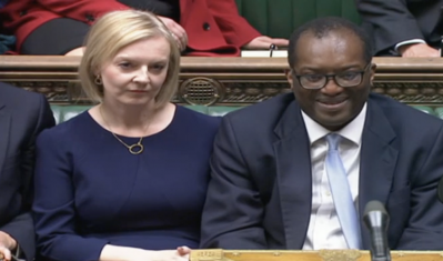 Pm Liz Truss in the House of Commons with former Chancellor Kwasi Kwarteng