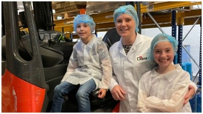 Jemma Wills, customer service assistant at Dawn Foods with her children Phoebe and Owen