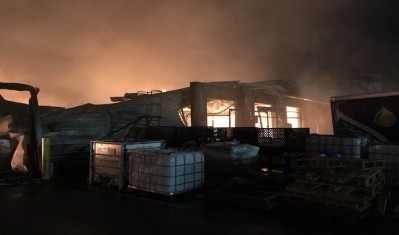 The fire destroyed the warehouse and offices. Picture: Essex County Fire and Rescue Service