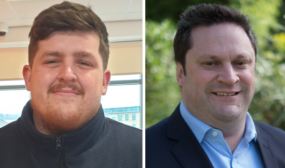 Bret Hill (left) and Pete Hill discuss their experiences with Hovis' apprenticeship programme 