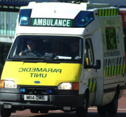 Humberside Ambulance Service rushed the man to hospital with spinal injuries
