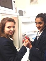 Pupils Amy and Jasmine of Luckley Oakfield School in Wokingham have won the TeenTech Future of Food Award