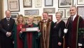 From left to right: The Clerk, Liveryman Suzanne Jones, Mary Berry, David Bentley, Master of the Baker’s Company, Jenny Bentley and the Beadle